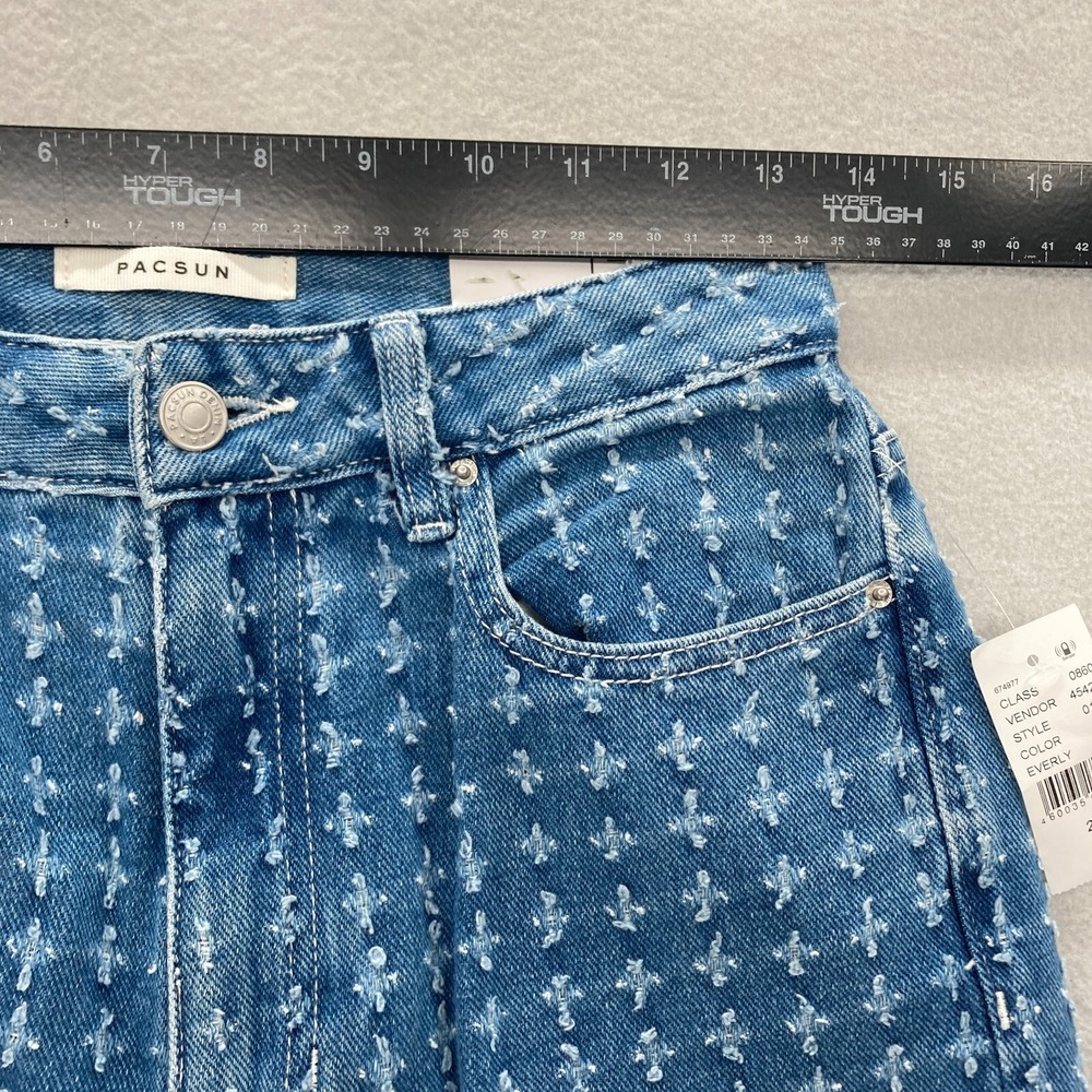 PacSun 90's Boyfriend Jeans Women's 27 Blue Distressed Denim Straight Leg Y2K - Picture 8 of 14